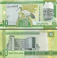 *10 Dalasis Gambia 2015, P32 UNC - Kliknutím na obrázok zatvorte -